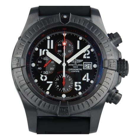 breitling super avenger replica black steel|pre owned breitling super avenger.